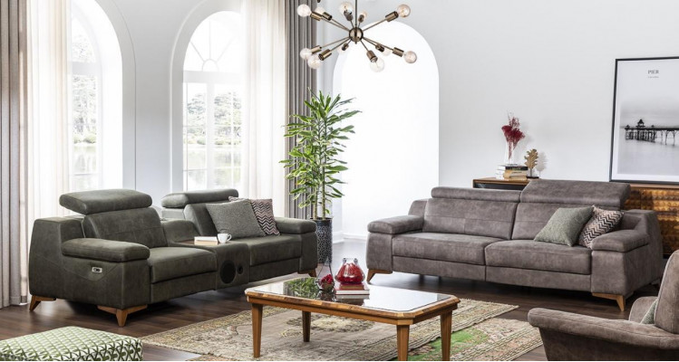 Sofa Couch Upholstery Set XXL Big Couches Multifunction Sofas 3+3 Seater