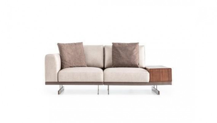 Three-seater sofa 3-seater fabric sofas gray modern table living room couch