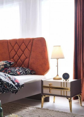 Luxury bedroom nightstand beds complete bed set design furnishings
