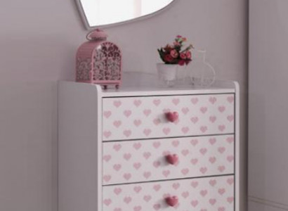 Dresser Mirror Wood Set Modern Design Furniture New Group White Luxury 2-piece