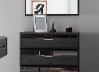 Modern dresser with mirror luxury modern design bedroom wood set 2-piece