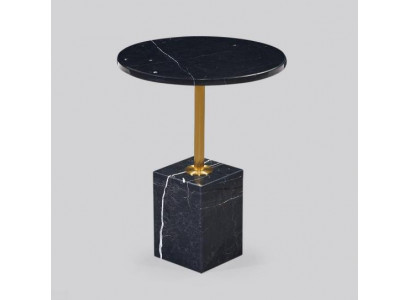Round coffee table top quality black stylish side table new luxurious