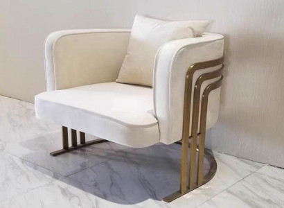 High-quality textile chair stylish white armchair modern armchair TV couch