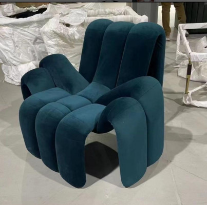 Stylish Green Armchairs, 1-Seater Modern Luxurious Textile Armchair New