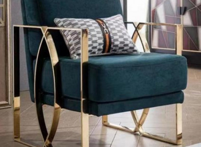 Luxurious armchairs modern design green relax chair seat luxury waiting room new