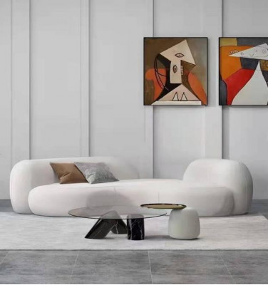 Modern sofa 3-seater white high-quality upholstery sofas design textile new stylish