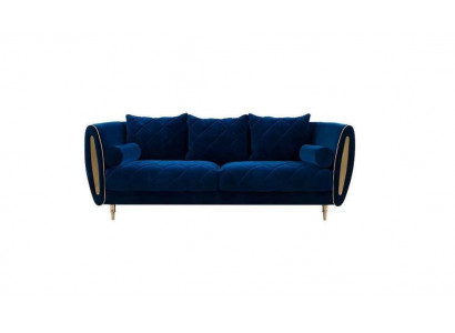 Design Blue 2-Seater Relax Sofas Sofa Textile Upholstery Couch Fabric Couches