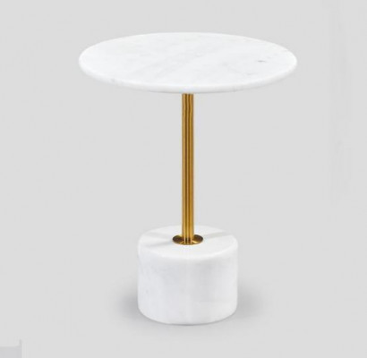 Luxurious coffee table tables round modern marble white side table new