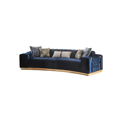Upholstered sofa 4-seater sofa textile seat luxurious design sofas modern