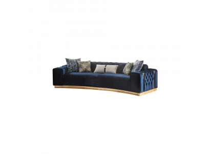 Upholstered sofa 4-seater sofa textile seat luxurious design sofas modern