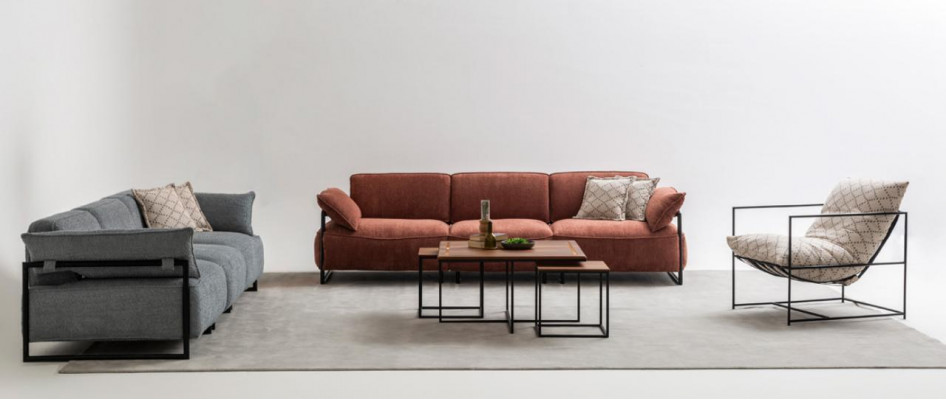 Luxurious Sofa Set 2x Four-Seater Designer Armchair Living Room Sofas