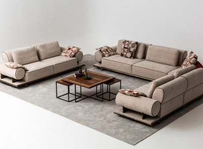 Fabric sofa couch living area corner design modern sofa corner sofa L-shape beige new