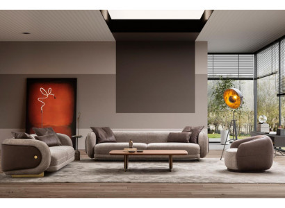 Luxury Sofa Set Brown Sofa Set Sofas 4 3 1 Seater 3-piece Set Upholstery