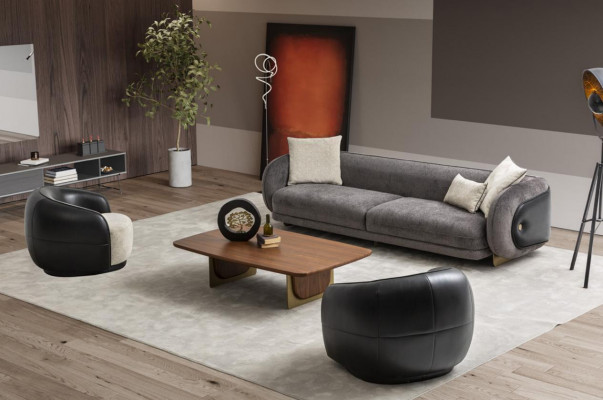 Luxury Sofa Set Sofa Gray Set Sofas 4 3 1 Seater 3-piece Set Upholstery