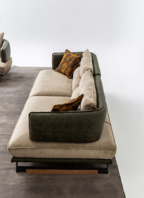 Sofa 3-seater upholstered sofa multicolored textile seat design fabric modern sofas