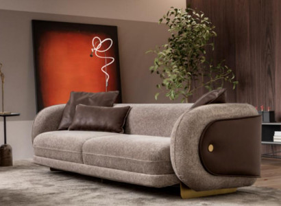 Living room textile sofa 4-seater luxury furniture seating design couch lounge new