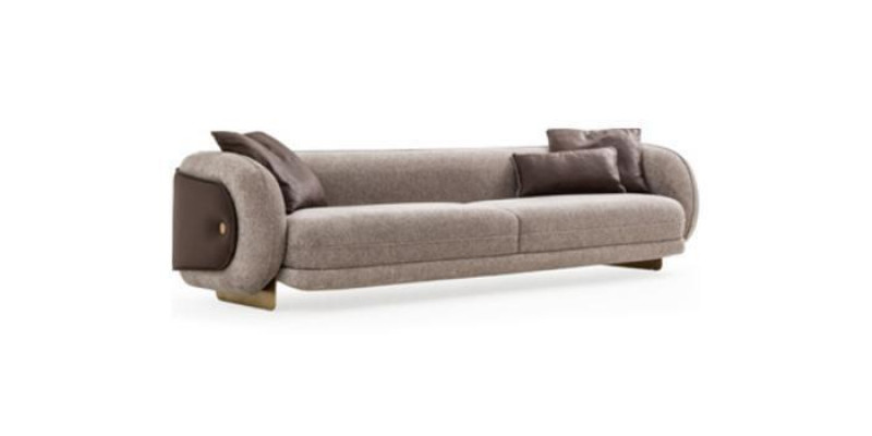 Living room textile sofa 4-seater luxury furniture seating design couch lounge new