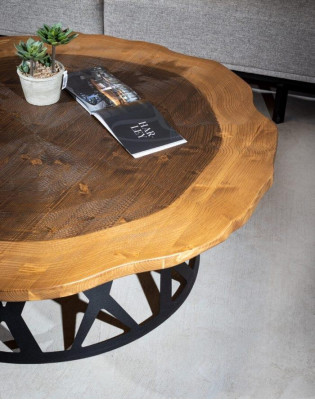 Design coffee table luxury round shape metal elegant living room new