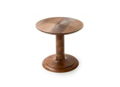 Brown living room sofa side table luxurious wooden round coffee table