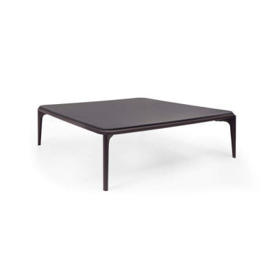 Chic coffee table for living room, modern square novelty, gray color.