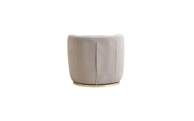 Beige living room armchair designer upholstered furniture noble lounge single seater