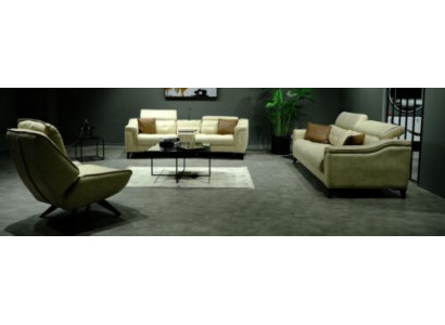 Complete couch set designer 3-seater loveseat luxurious armchair