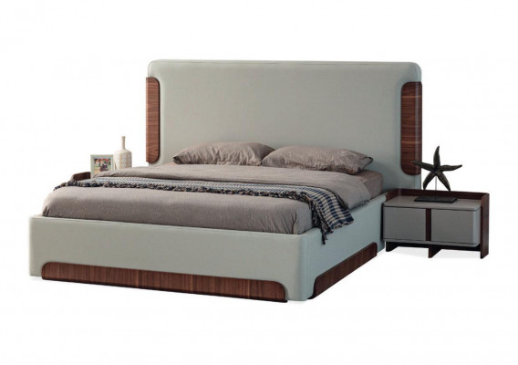 Graceful bedroom furniture luxury upholstered bed designer wardrobe