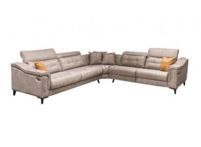 Robust gray corner sofa living room L-shaped leather sofa designer couches
