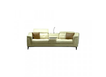 Beige two-seater designer sofa 2-seater living room luxurious seating furniture