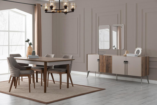 Noble dining room set luxury dining set designer table mirror chairs
