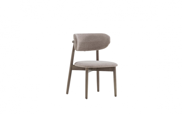 Stylish Gray Dining Chairs Luxury Furniture Designer Textile Armchairs