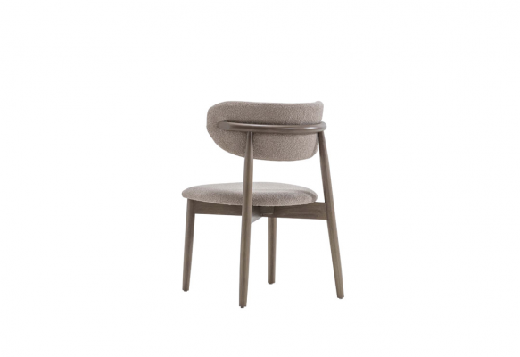 Stylish Gray Dining Chairs Luxury Furniture Designer Textile Armchairs