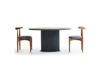 Dining Set Complete Dining Room Table Chairs 5-piece Brown Classic