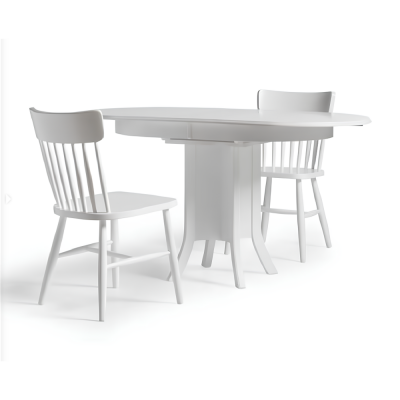 Dining room chairs group wood chairs kitchen chairs set 6-piece white wood