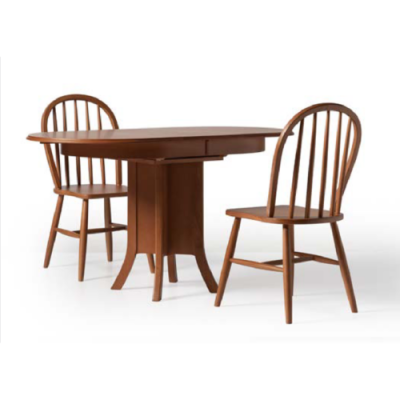Dining set wooden dining room table chairs 3-piece brown dining corner Baroque