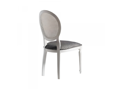 Set of 4 upholstered dining chairs kitchen chairs white wood