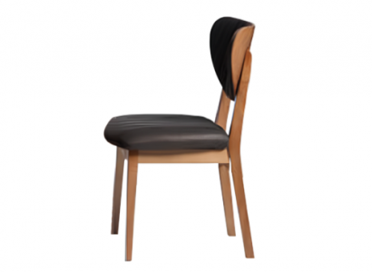 Dining room chair set wooden chairs kitchen chairs fabric 4-piece brown wood