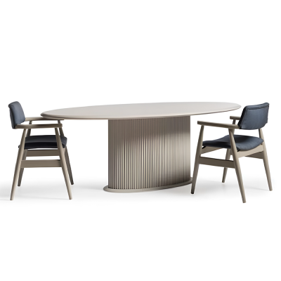 Luxury dining table dining table table wood beige dining room wooden table