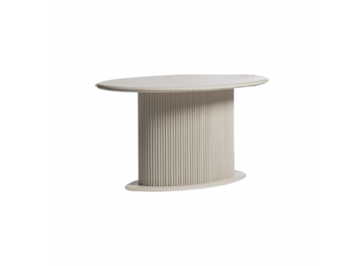 Modern wooden dining table dining room table oval table wood beige 140 cm