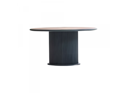 Wooden table dining table dining table 140 cm table wood gray dining room