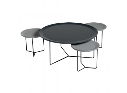 Coffee table set side table black table