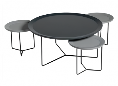 Coffee table set side table black table
