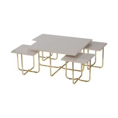 Complete Tables Side Tables Coffee Tables 5-piece Coffee Tables Beige