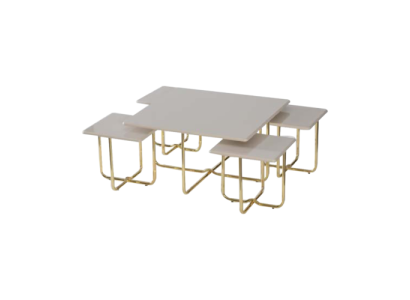 Complete Tables Side Tables Coffee Tables 5-piece Coffee Tables Beige