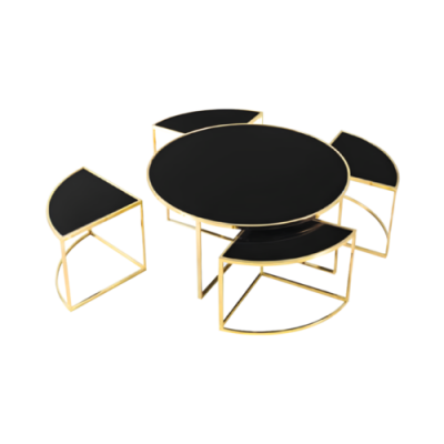 Coffee tables complete tables side tables sofa tables 5-piece black