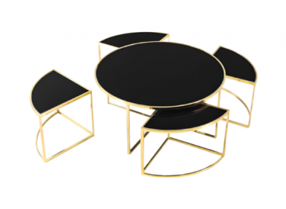 Coffee tables complete tables side tables sofa tables 5-piece black