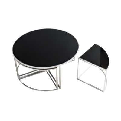 Black Complete Coffee Tables Side Tables Sofa Tables 5 pieces