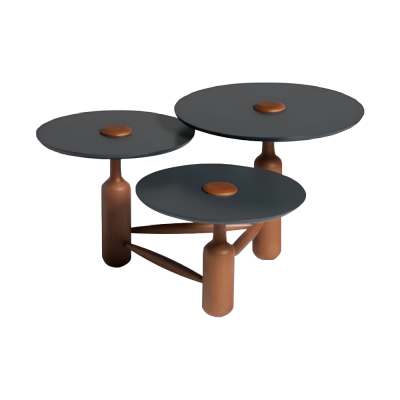 Complete coffee table side table wood brown