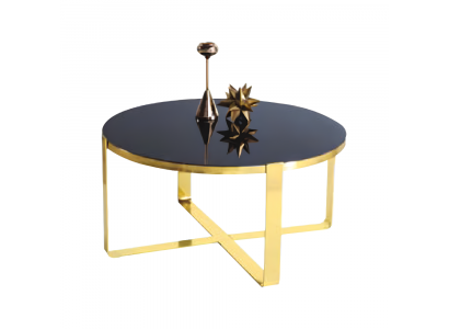 Coffee Table Modern Sofa Side Table Glass Gold Table