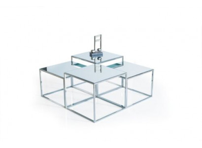 Silver coffee table, table, coffee table, side table, sofa table, living room.